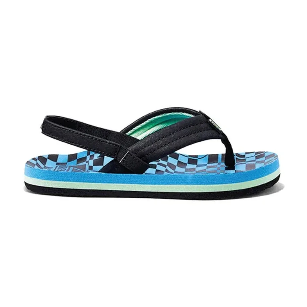 Reef Little Ahi CJ2087 Flip Flop Toddler Swell Checkers Slip On Sandals JOBB2084